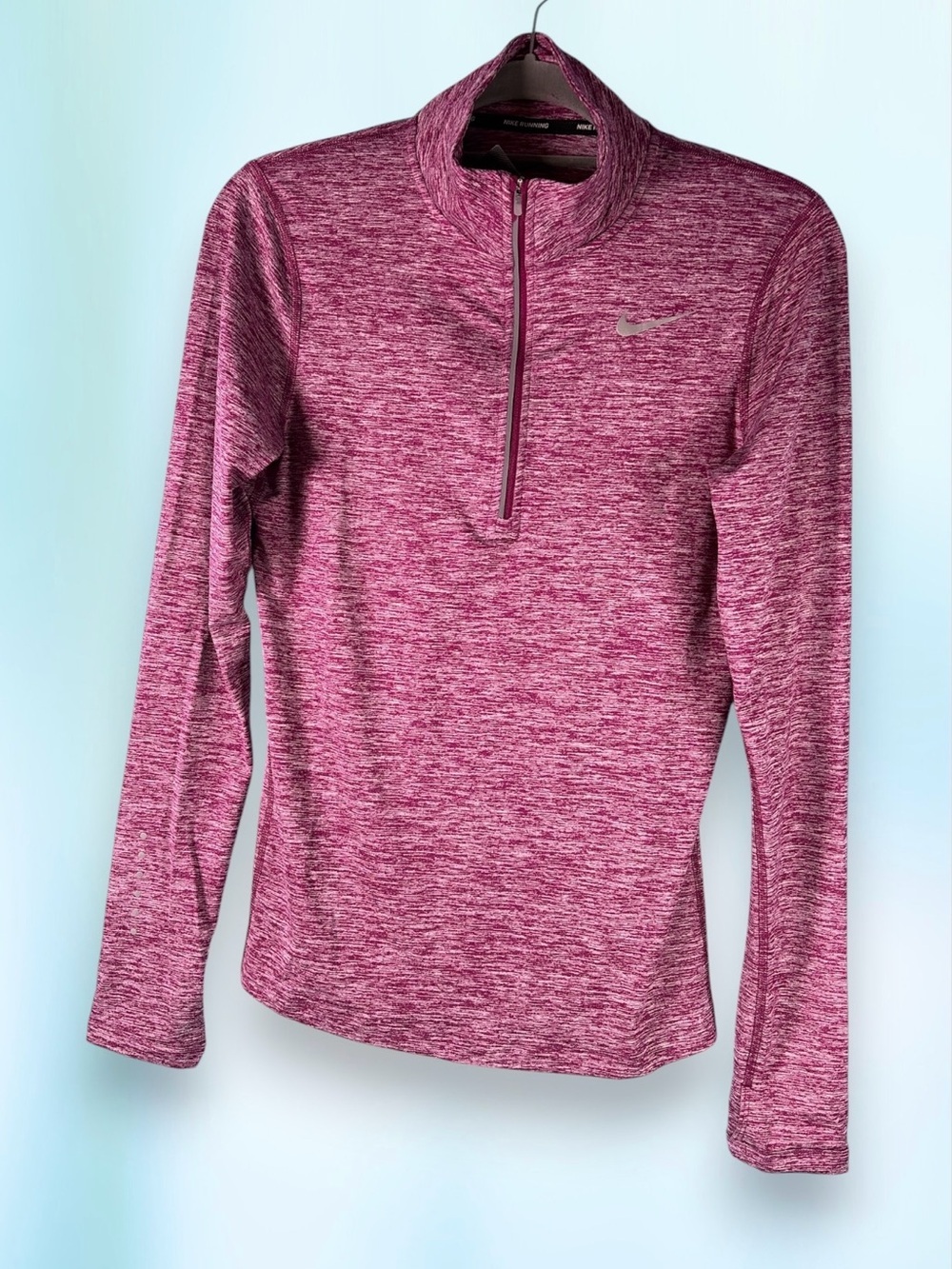 NIKE WOMEN'S DRI-FIT ELEMENT HALF ZIP RUNNING TOP SHIRT PINK SZ SMALL-NWT